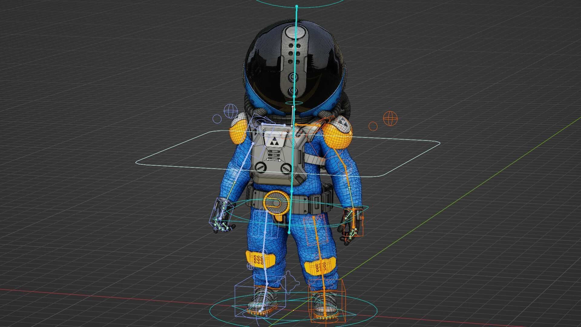 TOON ASTRONAUT F-G Rigged for Unreal Engine - Unity - MIXAMO 3D model_37