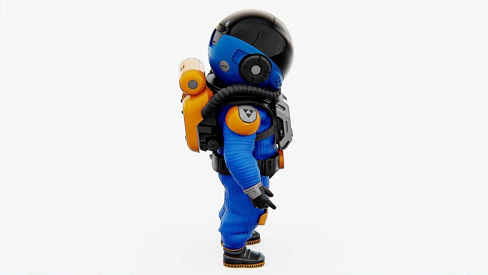 TOON ASTRONAUT F-G Rigged for Unreal Engine - Unity - MIXAMO 3D model_9