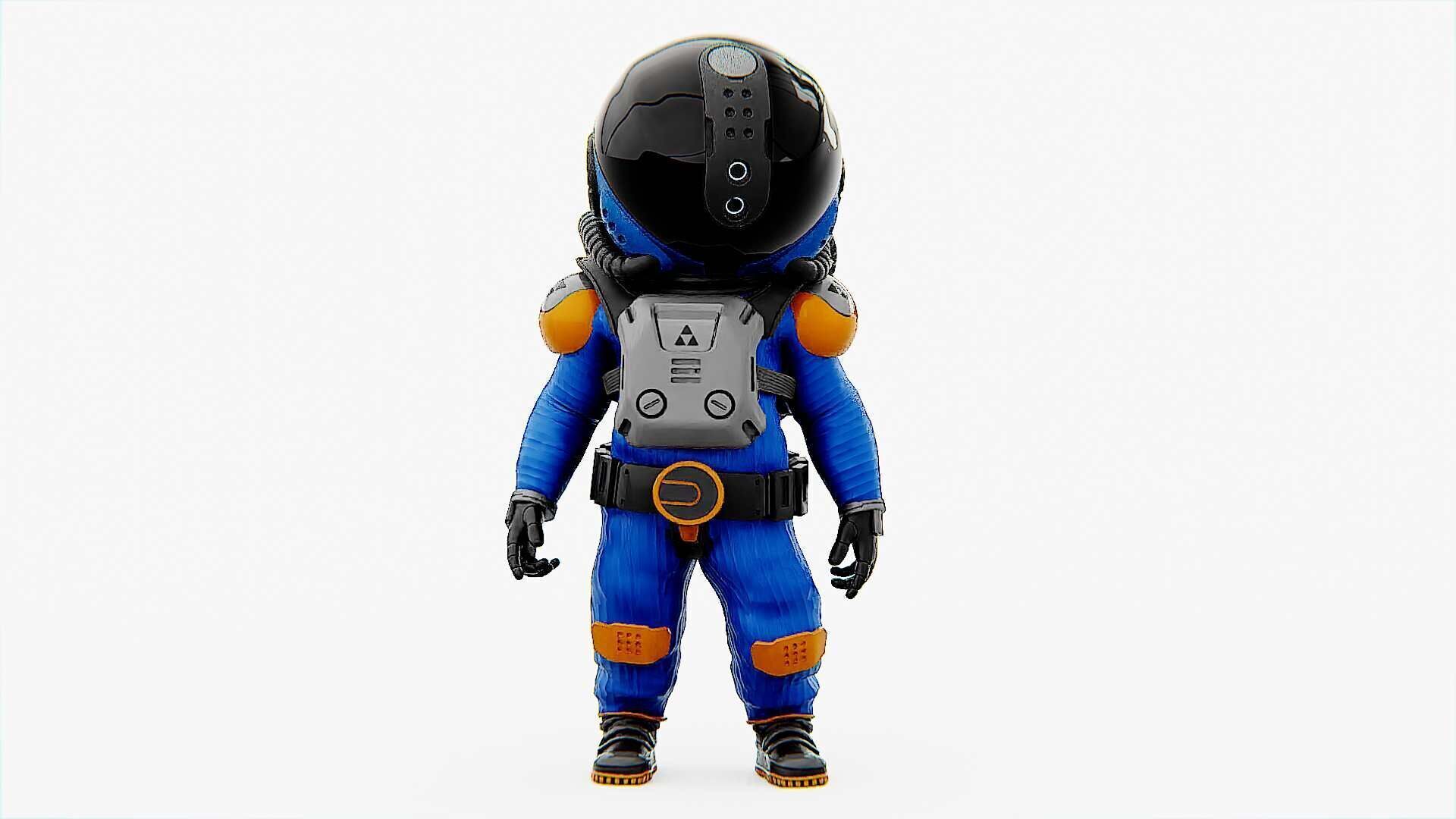 TOON ASTRONAUT F-G Rigged for Unreal Engine - Unity - MIXAMO 3D model_3