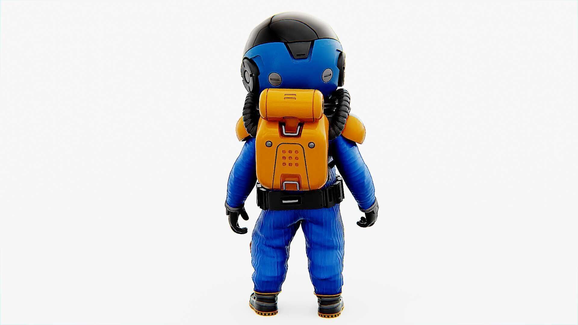 TOON ASTRONAUT F-G Rigged for Unreal Engine - Unity - MIXAMO 3D model_14