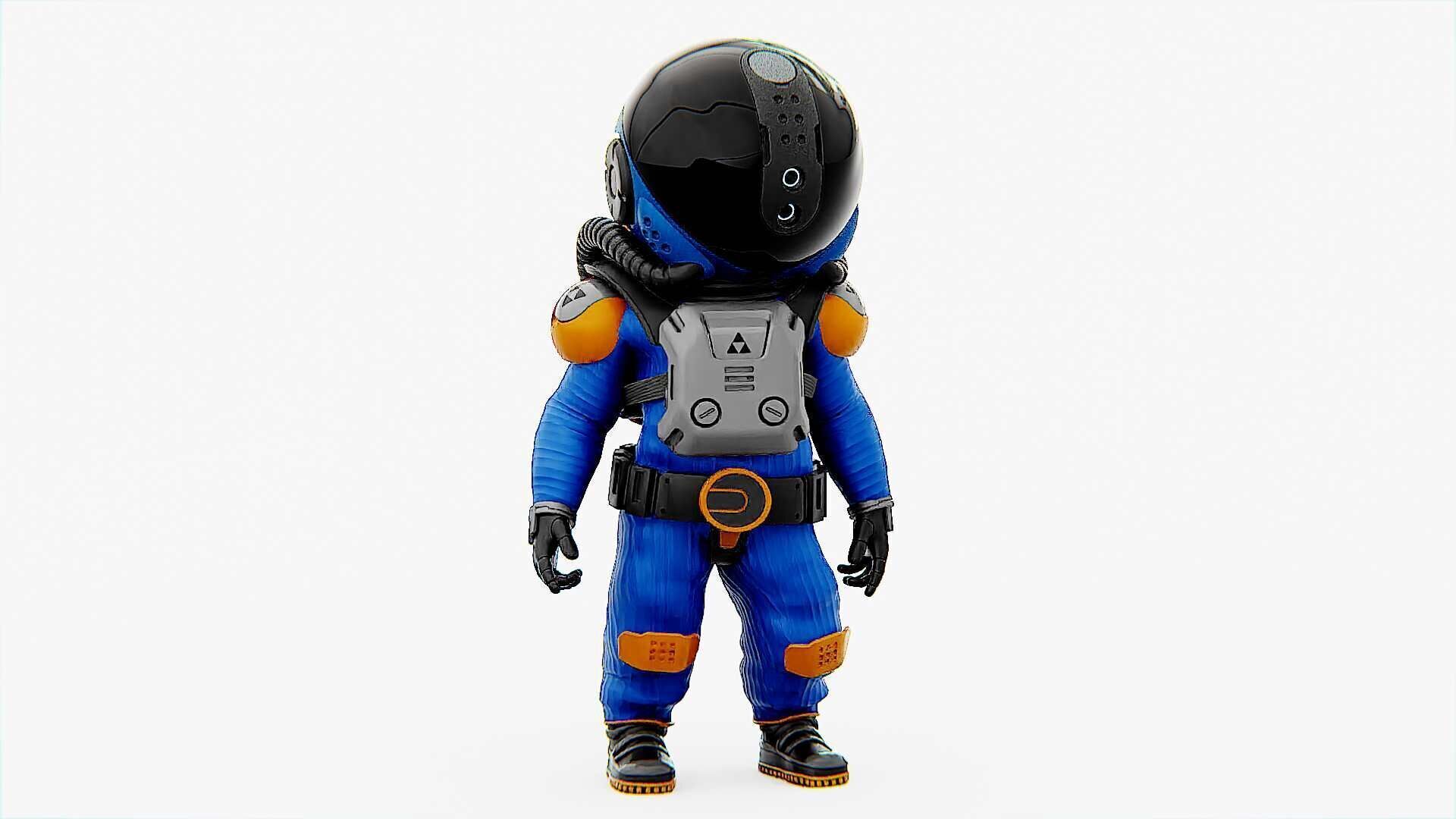 TOON ASTRONAUT F-G Rigged for Unreal Engine - Unity - MIXAMO 3D model_4