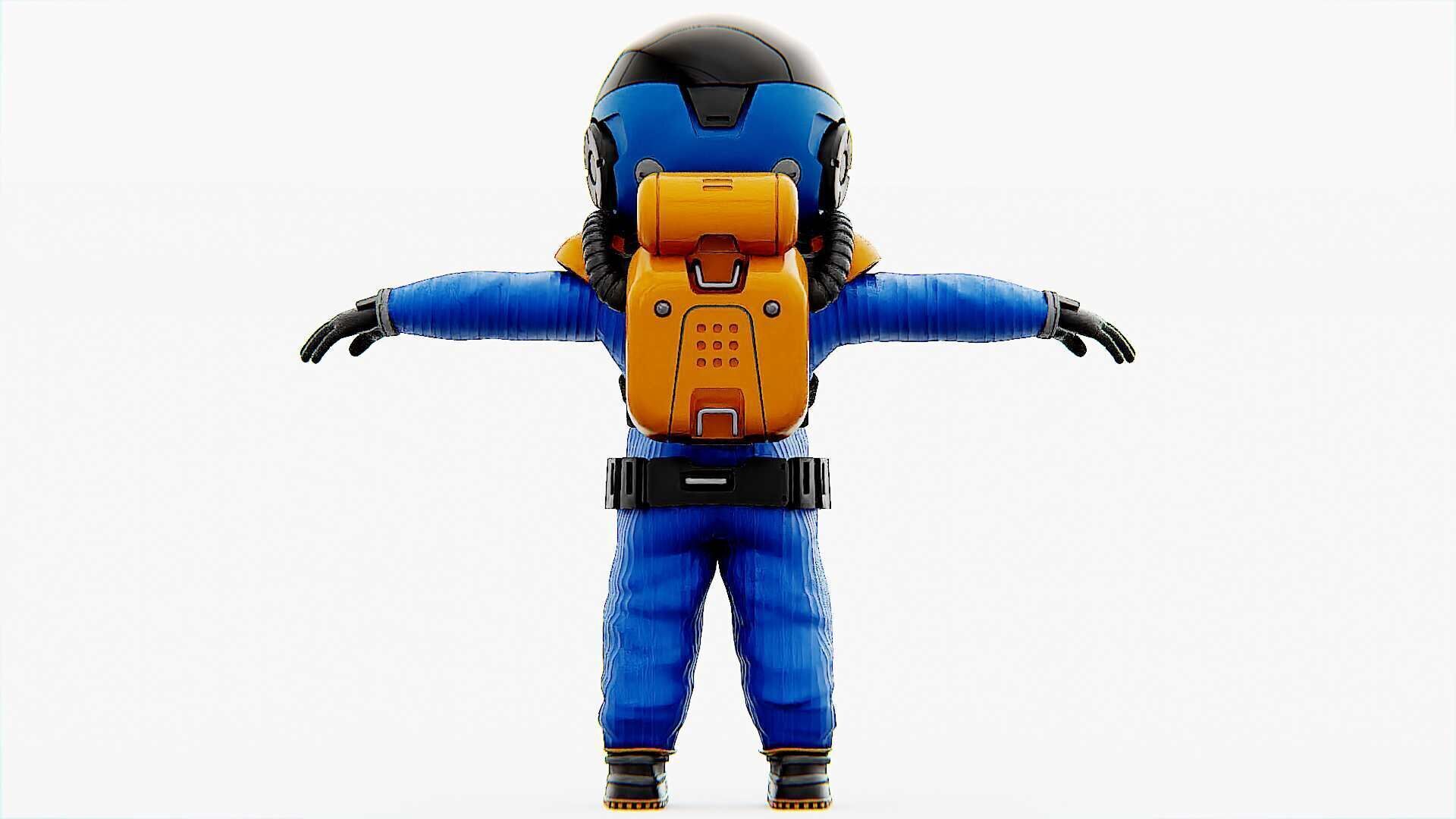TOON ASTRONAUT F-G Rigged for Unreal Engine - Unity - MIXAMO 3D model_31