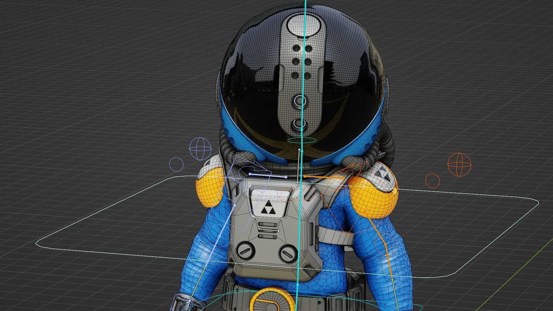 TOON ASTRONAUT F-G Rigged for Unreal Engine - Unity - MIXAMO 3D model_39