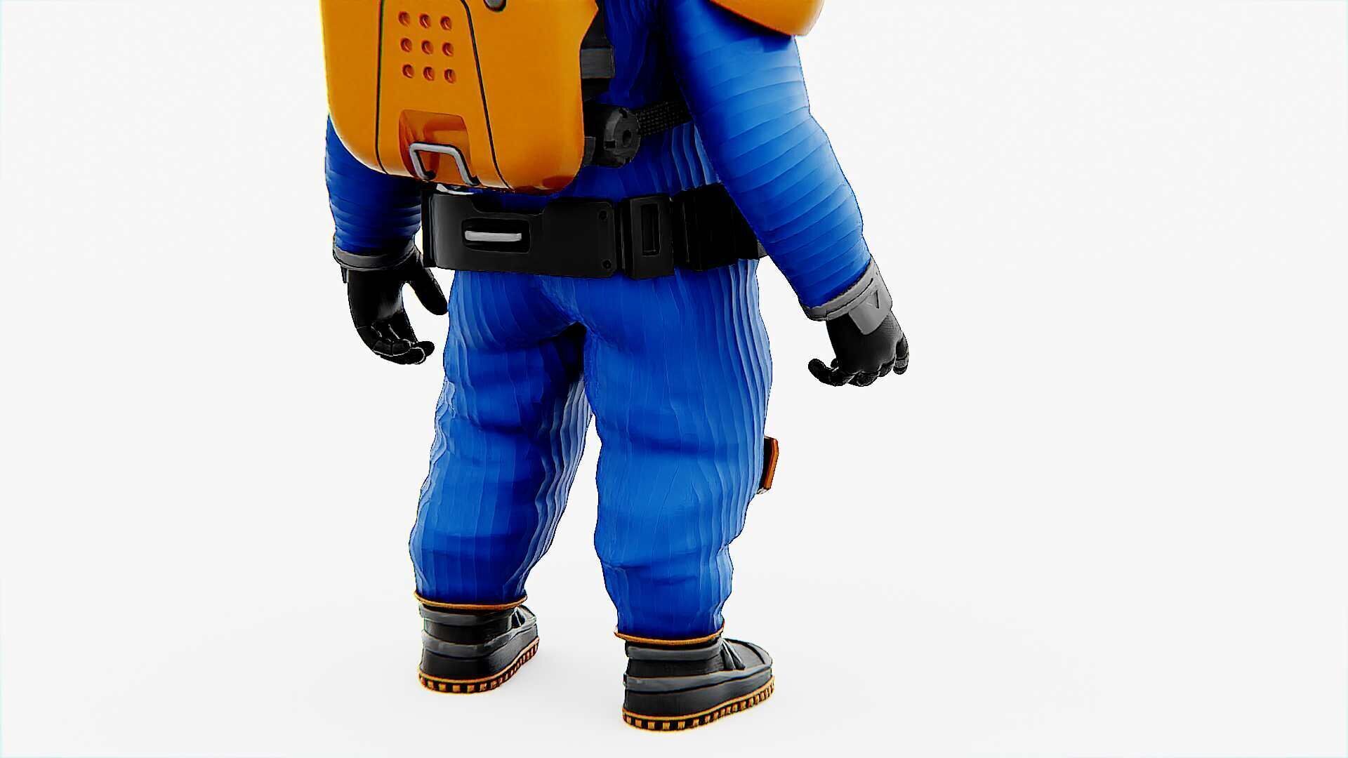 TOON ASTRONAUT F-G Rigged for Unreal Engine - Unity - MIXAMO 3D model_26