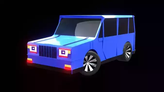 Realistic Low Poly Jeep 3D Model for Games Renders VR Projects