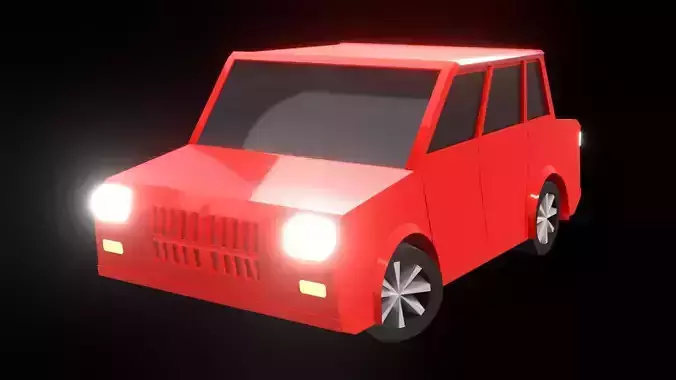 High-Quality Low Poly vehicle 3D Model for Games and Animations