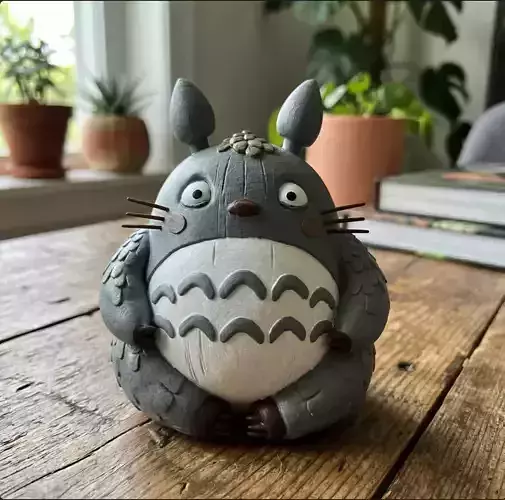 Calm Totoro Meditation Pose  STL 3D Print Model