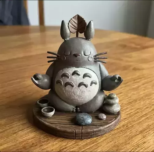 Zen Totoro Sitting Pose  STL 3D Print Model