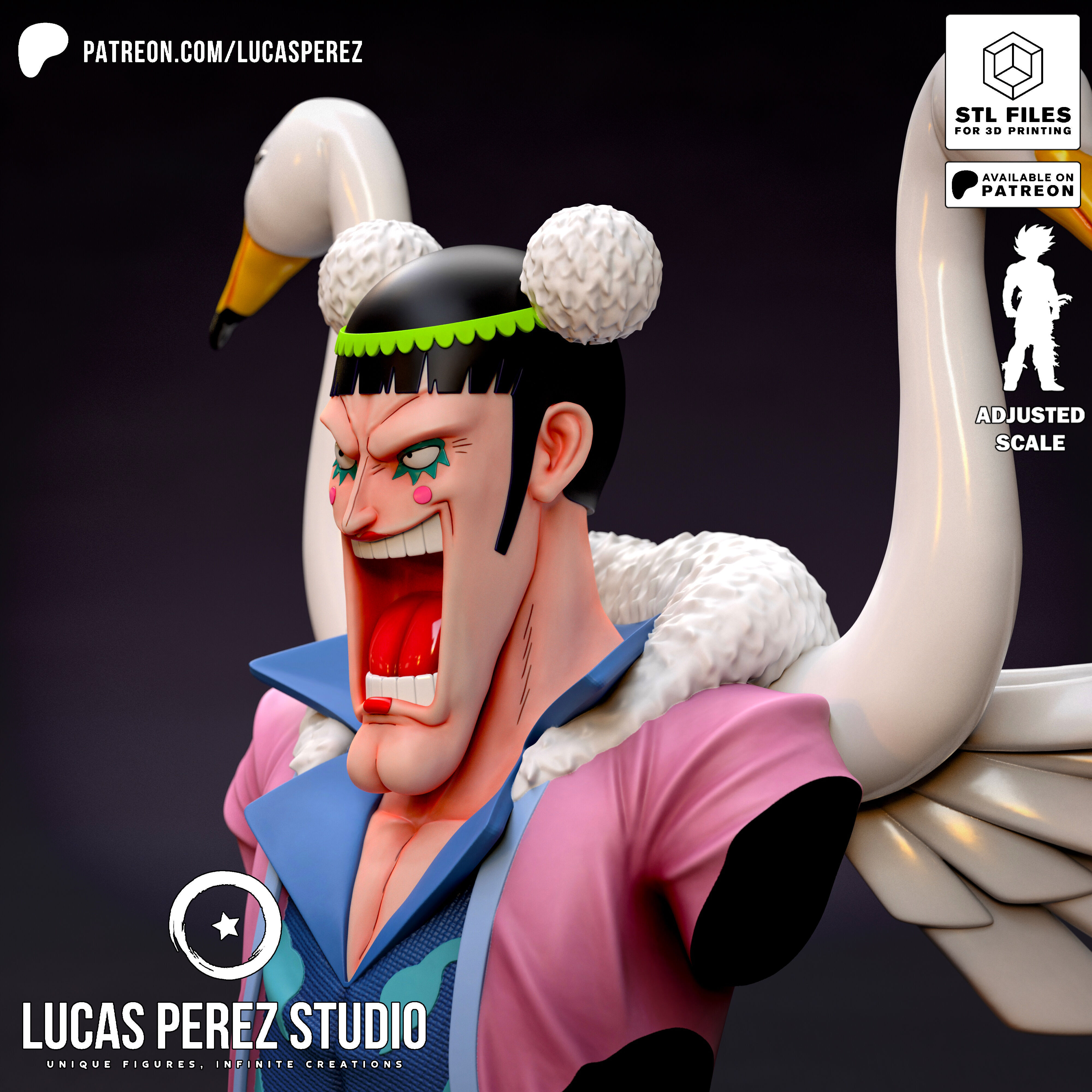 BENTHAM BUST 3D print model_3