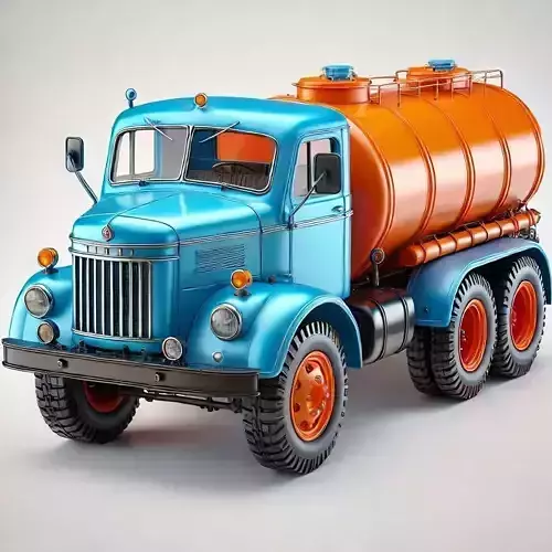 Vintage Fuel Truck  3D Printable Model 3D print model