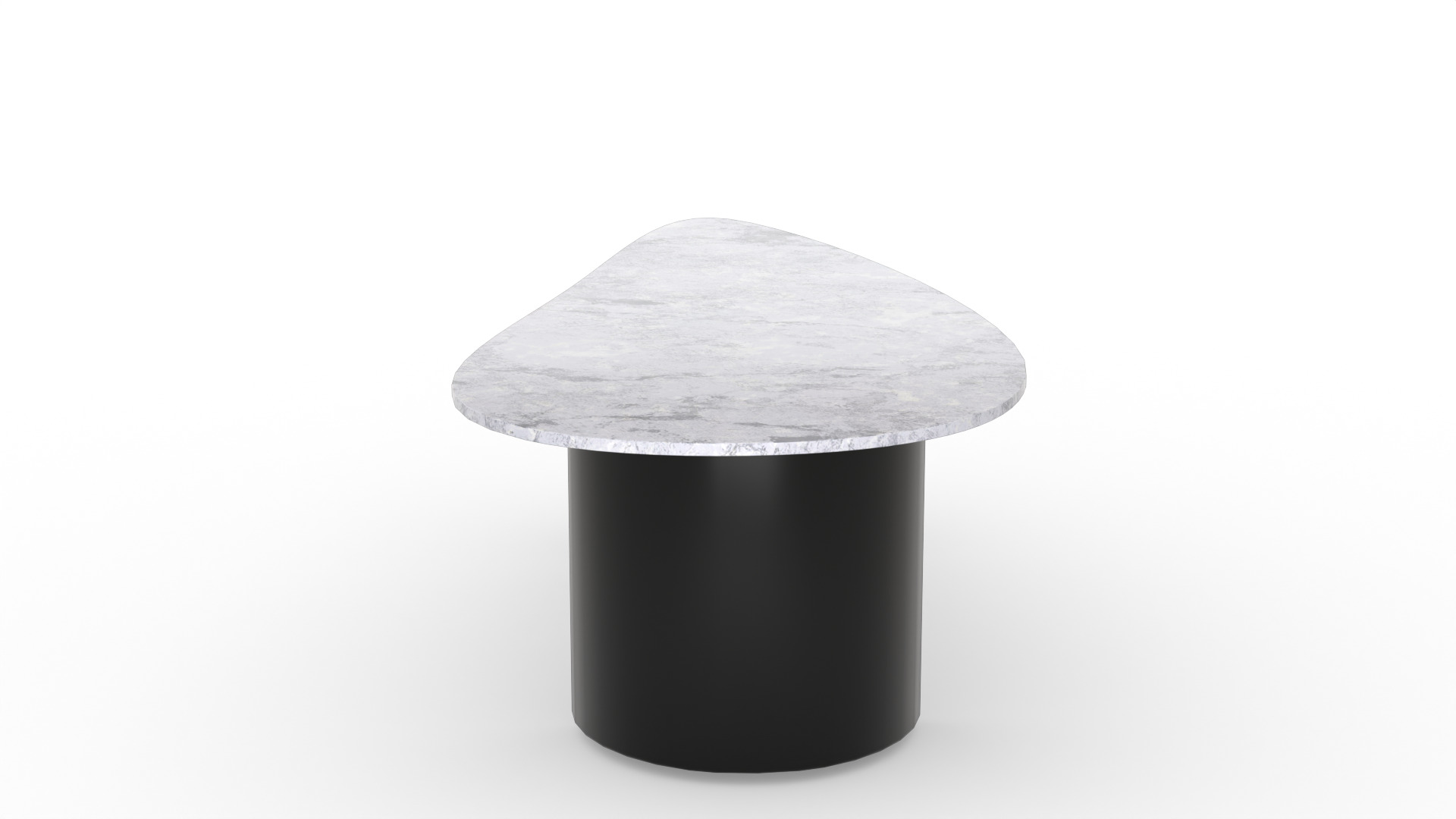 Modern Asymmetrical Marble Coffee Table Low-poly 3D model_6