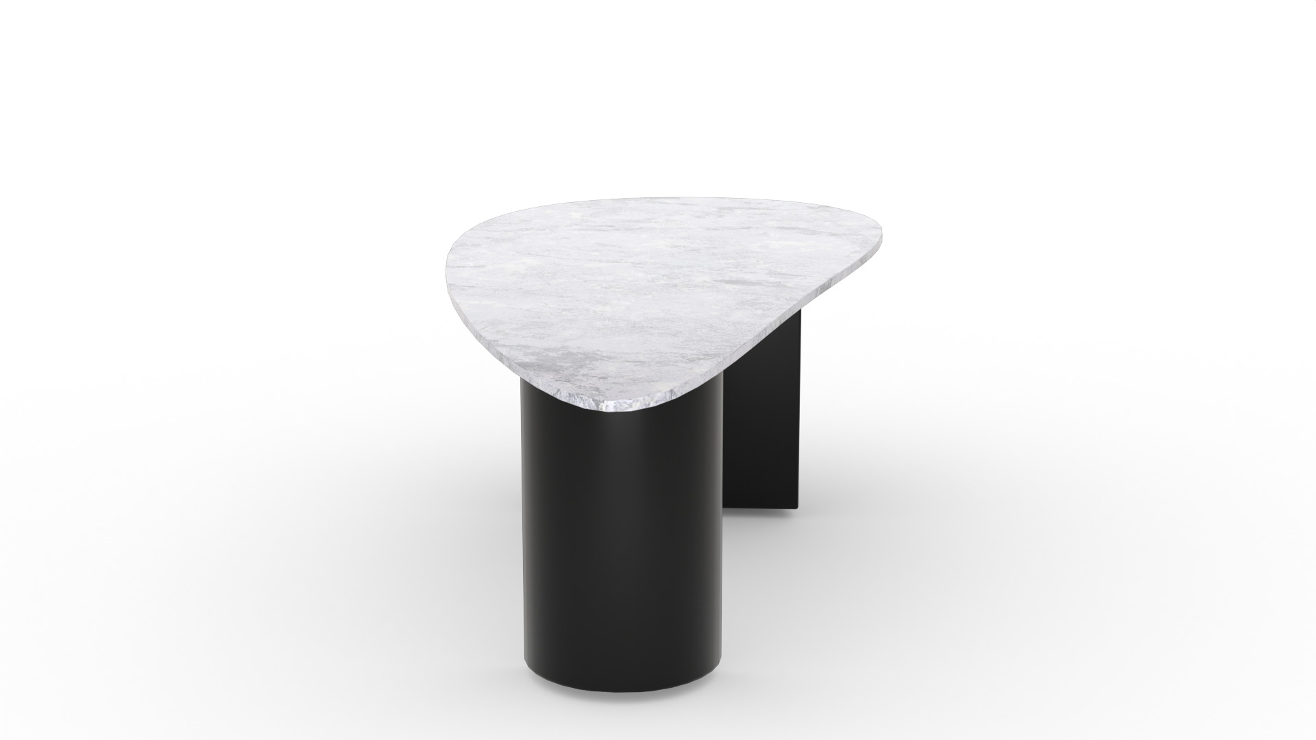 Modern Asymmetrical Marble Coffee Table Low-poly 3D model_12