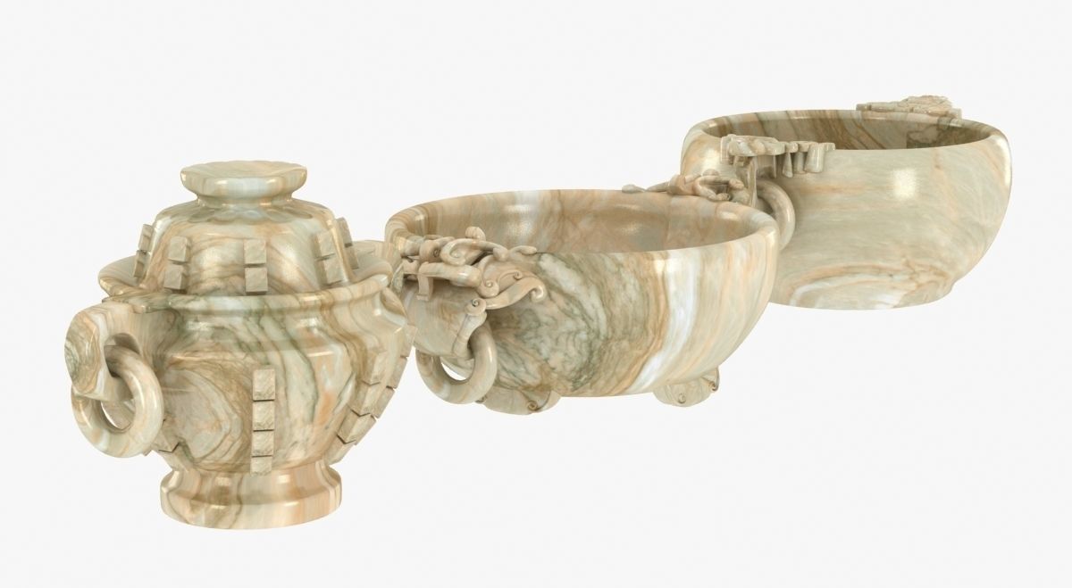 Old historic chinese vases 3D model_4