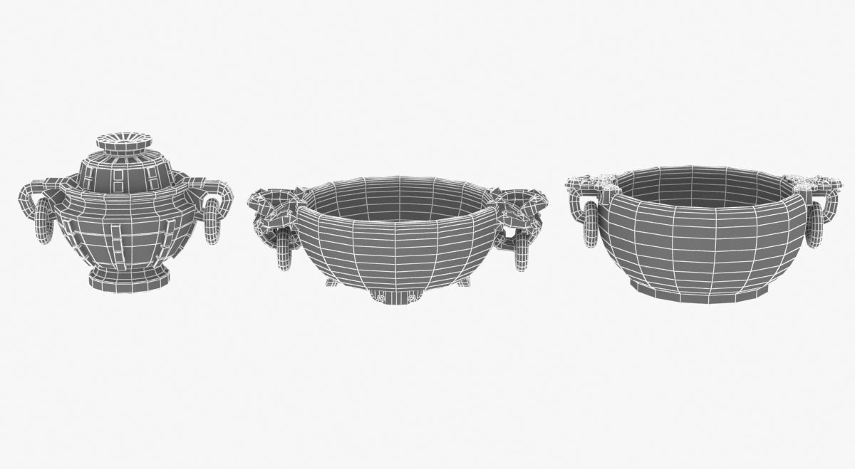 Old historic chinese vases 3D model_7