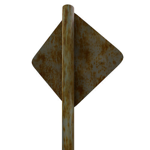 Poor Road Surface Ahead Traffic Sign 3D model 6
