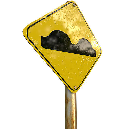 Poor Road Surface Ahead Traffic Sign 3D model 2