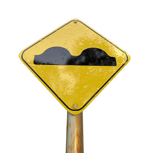 Poor Road Surface Ahead Traffic Sign 3D model 3