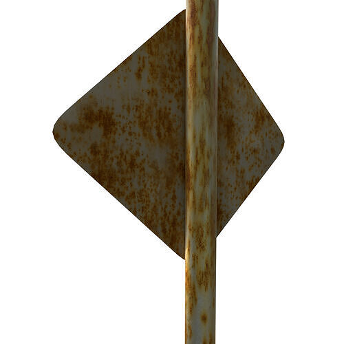 Poor Road Surface Ahead Traffic Sign 3D model 5