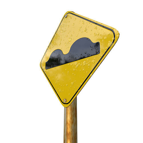 Poor Road Surface Ahead Traffic Sign 3D model 4
