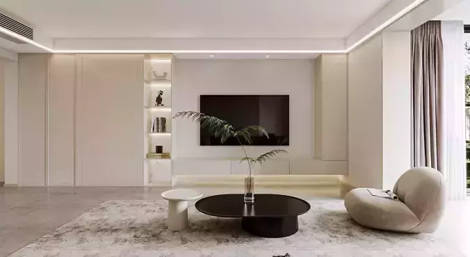 Modern style home space design 3D model