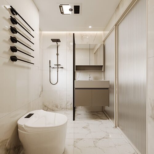 Modern style home space design 3D model 7