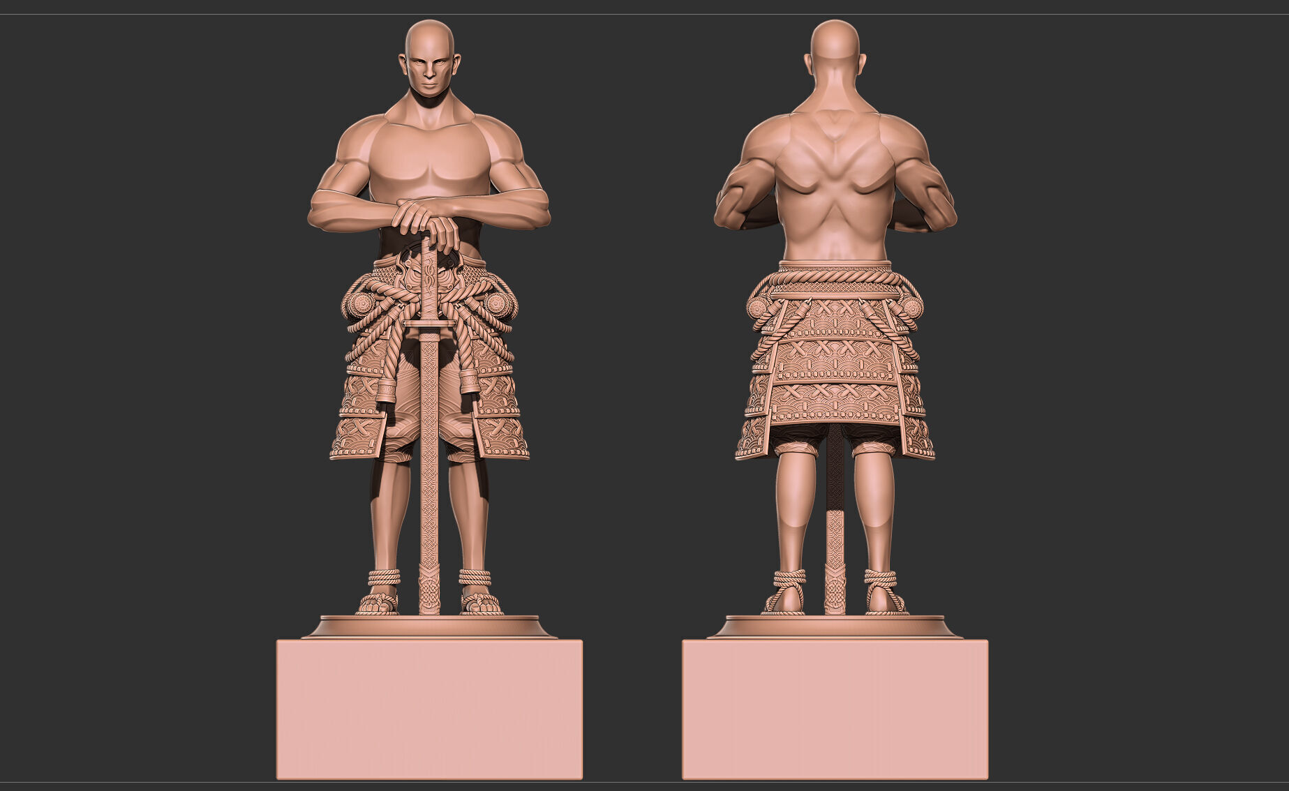 Barbarian Destroyer - Highpoly model 3D model