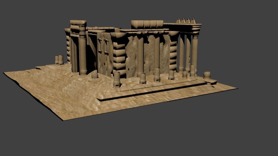 Palmyra Temple of Bel Low-poly 3D model_1