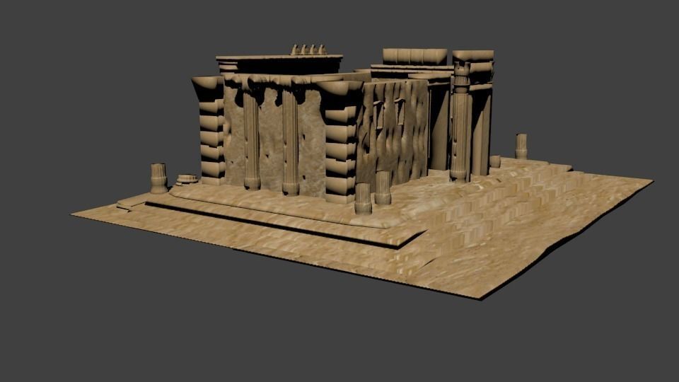 Palmyra Temple of Bel Low-poly 3D model_3