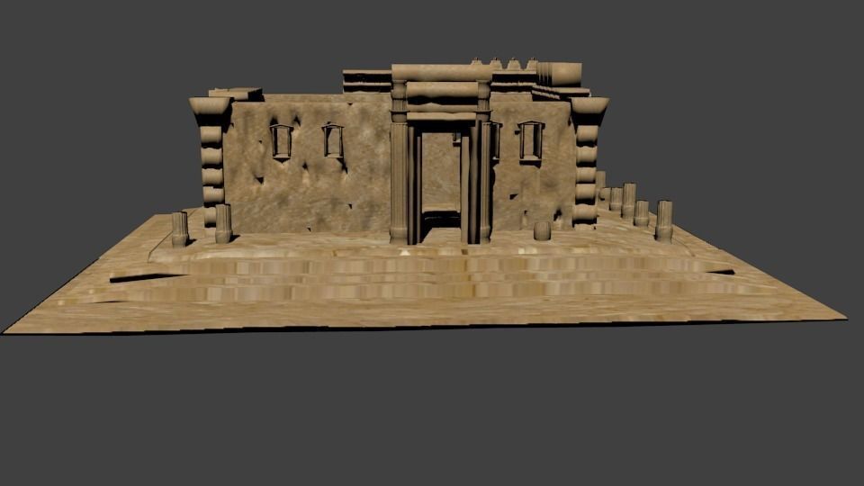 Palmyra Temple of Bel Low-poly 3D model_0