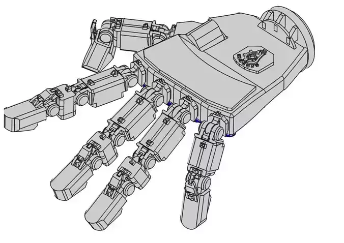 EMG and Servo controllable Bionic Hand 3D print model