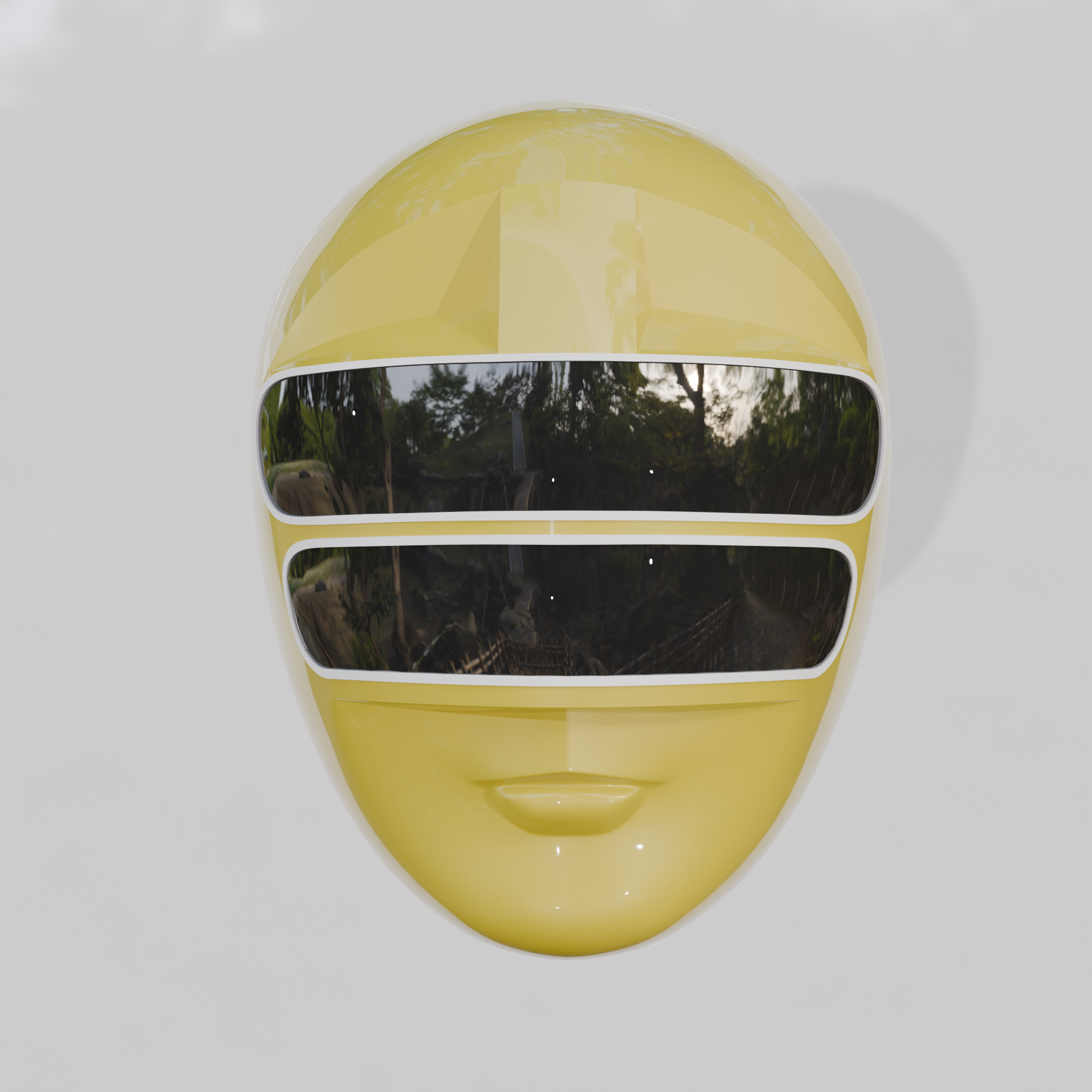 Yellow Chouriki Sentai Ohranger or Power Rangers Zeo Helmet 3D print model_4