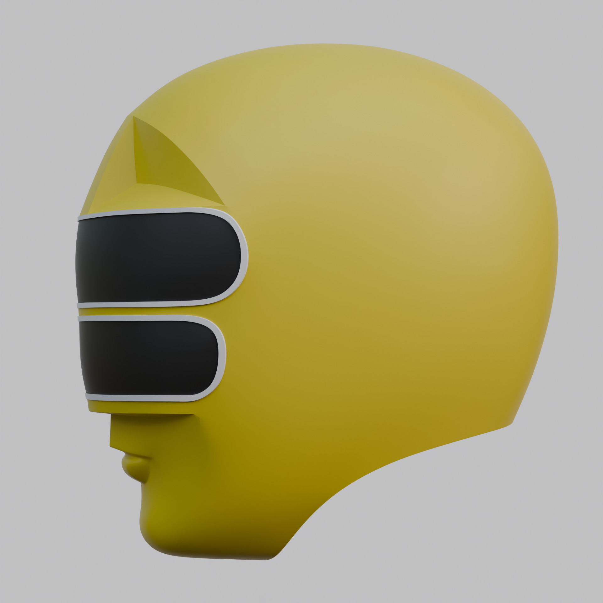 Yellow Chouriki Sentai Ohranger or Power Rangers Zeo Helmet 3D print model_2