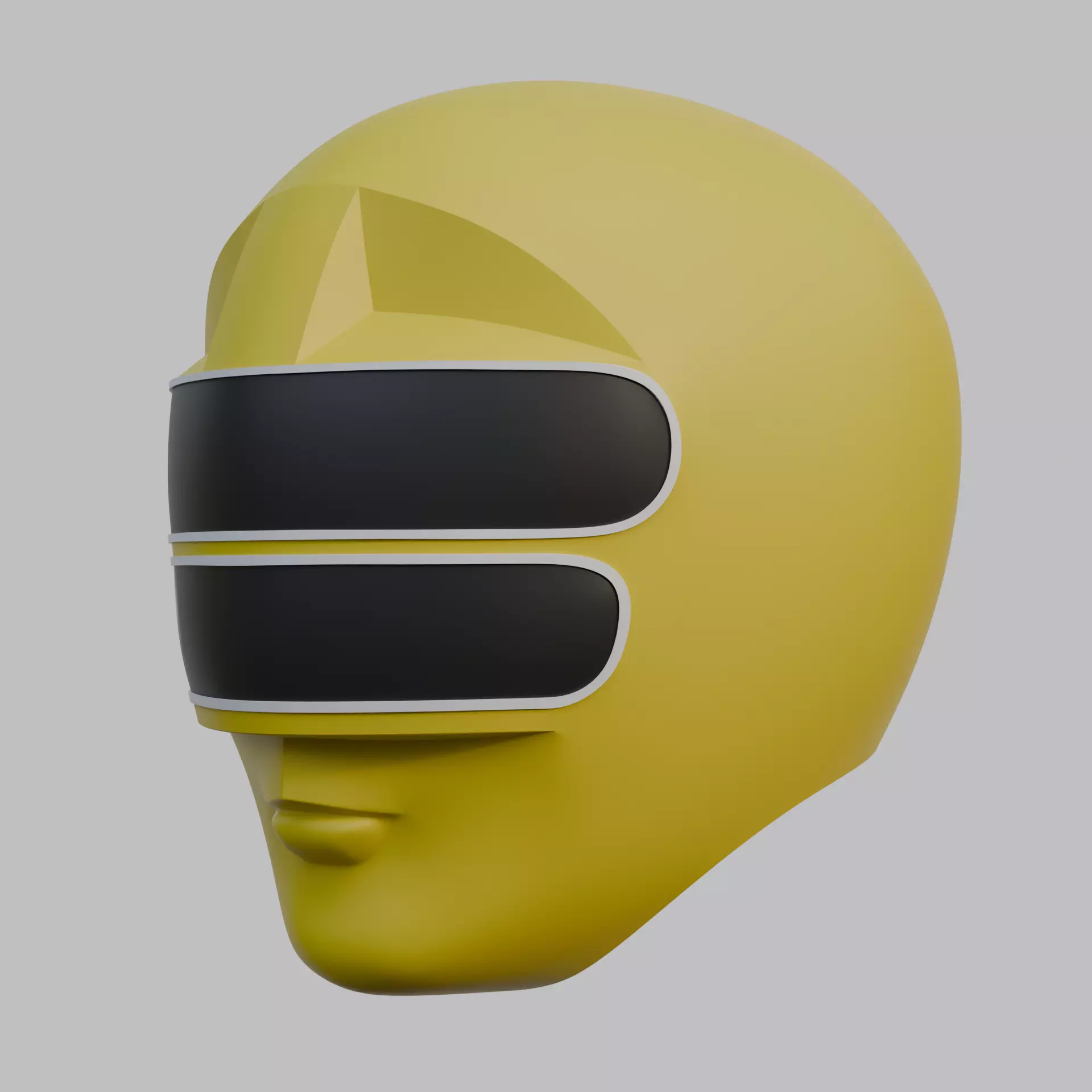 Yellow Chouriki Sentai Ohranger or Power Rangers Zeo Helmet 3D print model_0