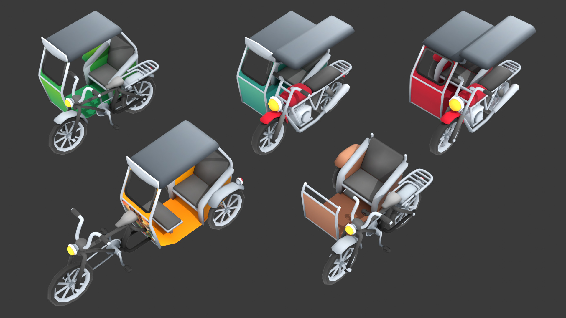 Stylized Vehicle Pack Low-poly 3D model_2