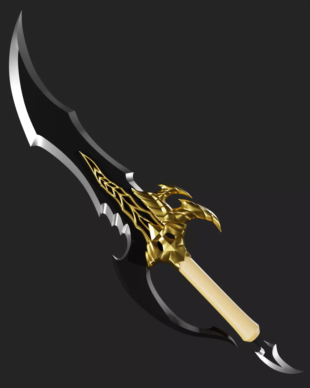 Solo Leveling - Kasakas Venom Fang Dagger - 3D Print Model Files 3D print model_0