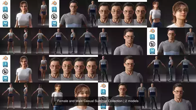 Female and Male Casual Summer Collection