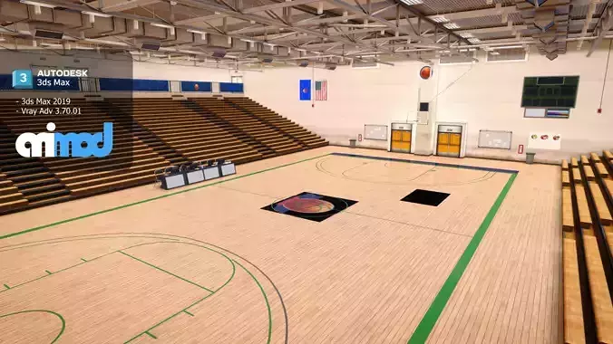 Basketball Court 3D model