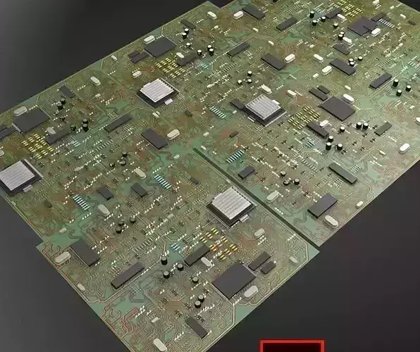 notch Circuit Board Chip 3D Model