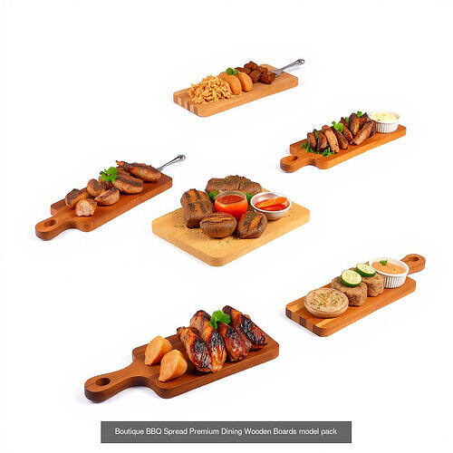 Gourmet BBQ Models Collection 3D Model Pack 3