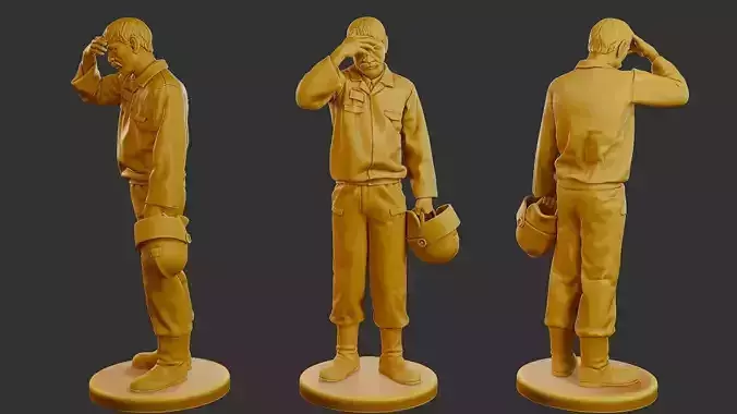 Czechoslovakian firefighter 90s 010 3D print model