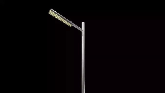 Realistic Street Lamp Post 3D Model Free low-poly 3D model
