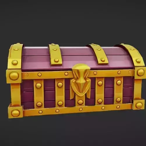 treasure chest with golden trim