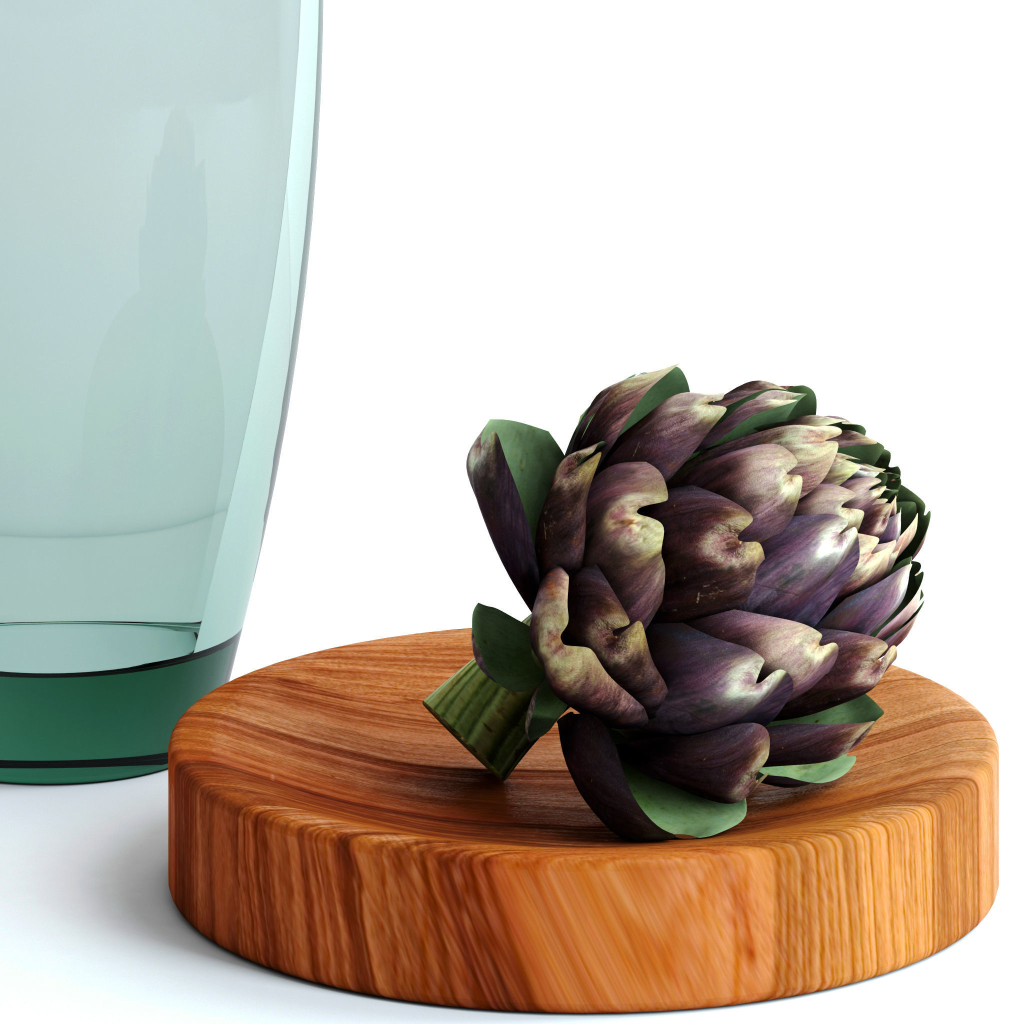 Burgundy Artichokes Set 3D model_2