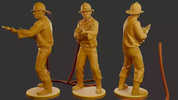 Czechoslovakian firefighter 90s 011 3D print model