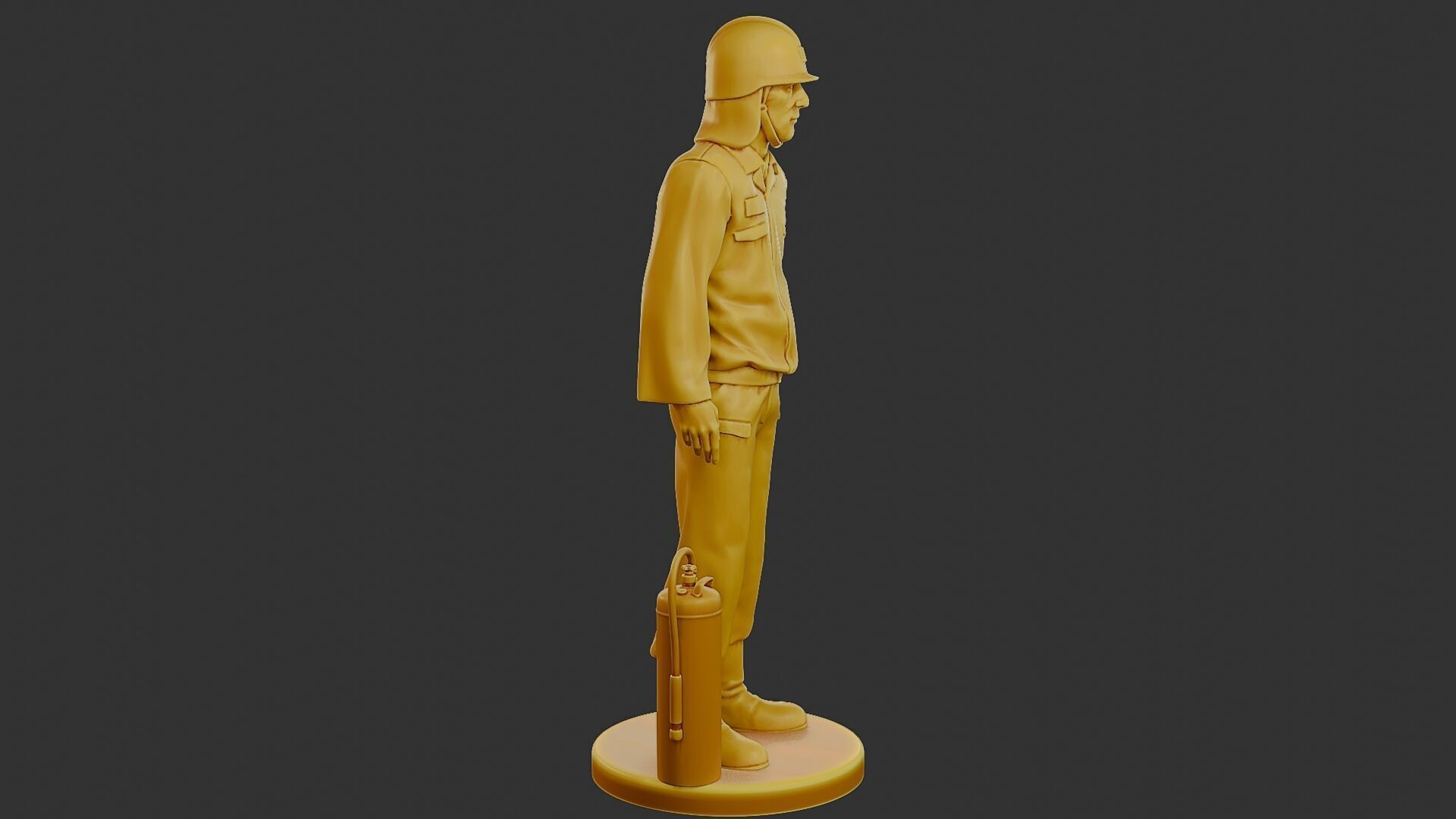 Czechoslovakian firefighter 90s 012 3D print model_9