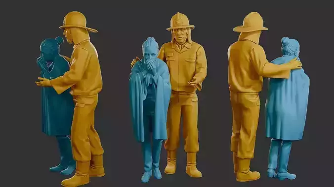Czechoslovakian firefighter 90s 013 3D print model
