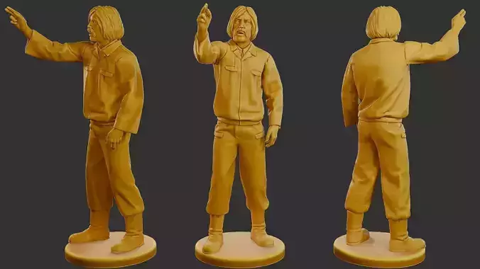 Czechoslovakian firefighter 90s 014 3D print model