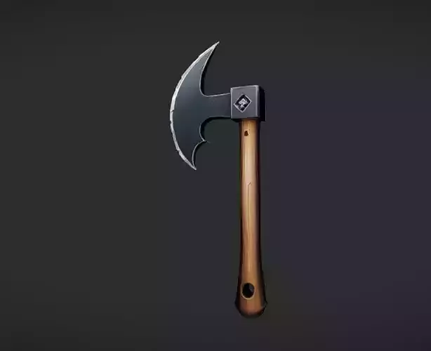 medieval-style battle axe
