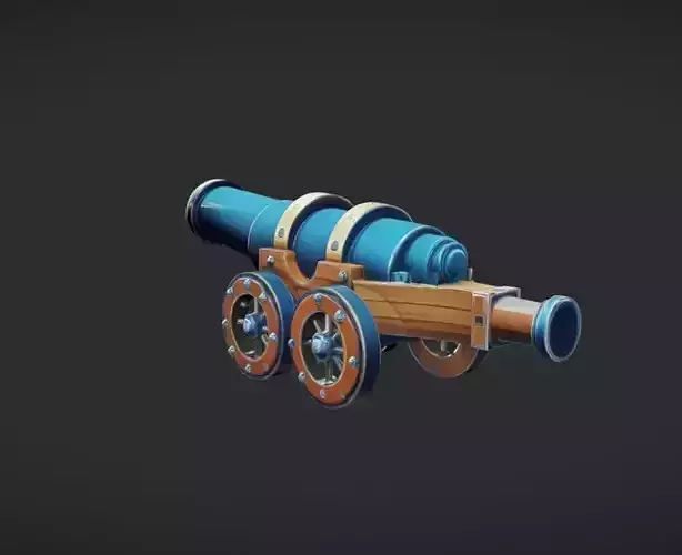 cartoon-style cannon