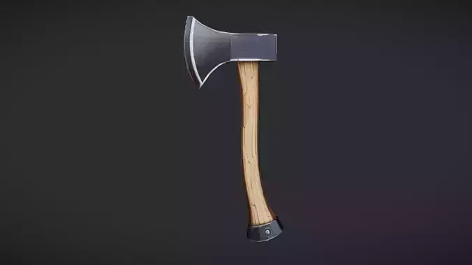 Axe with wooden handle